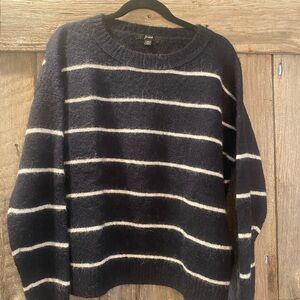 J. Crew Navy and White Striped Sweater